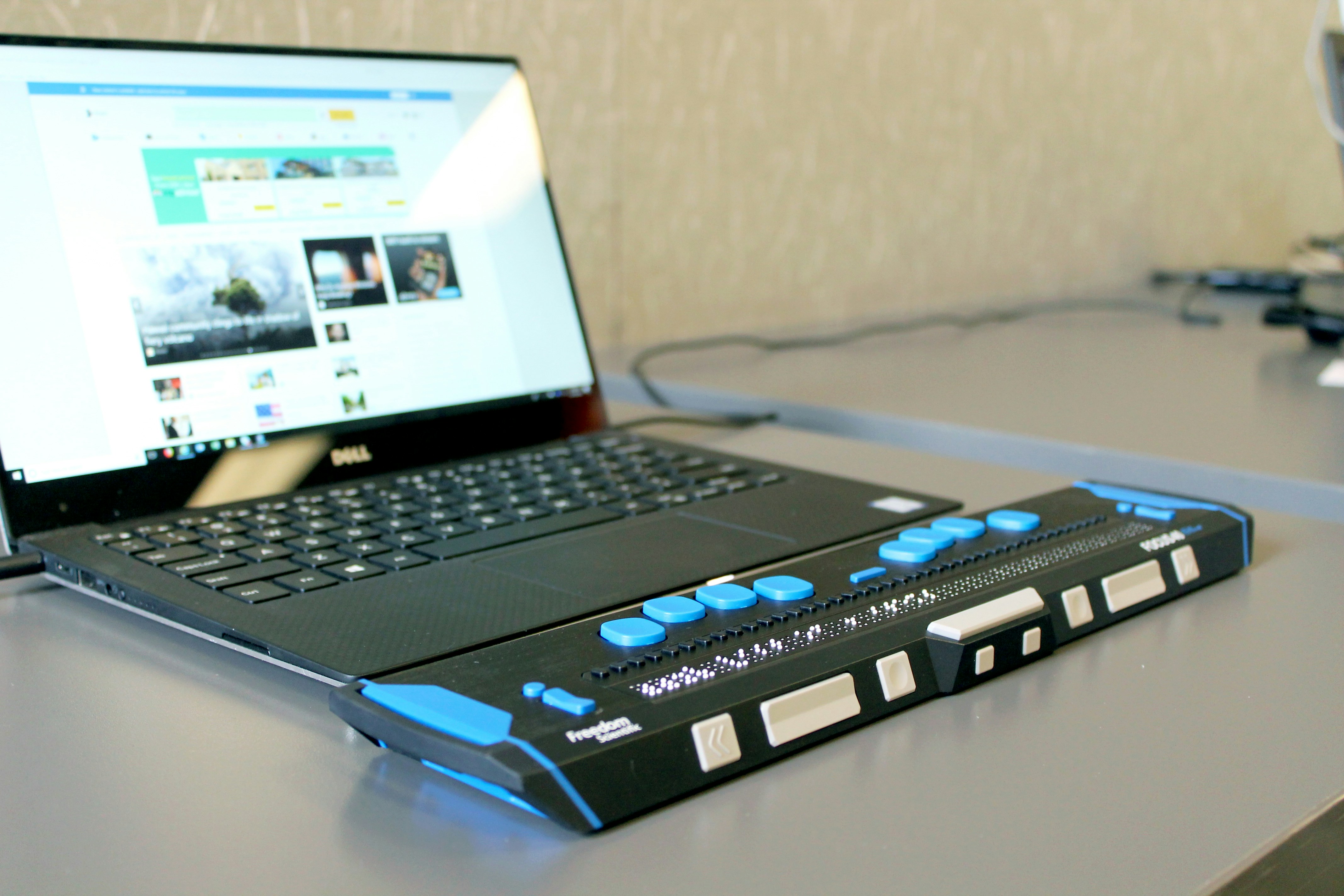 laptop with accessible devices and products