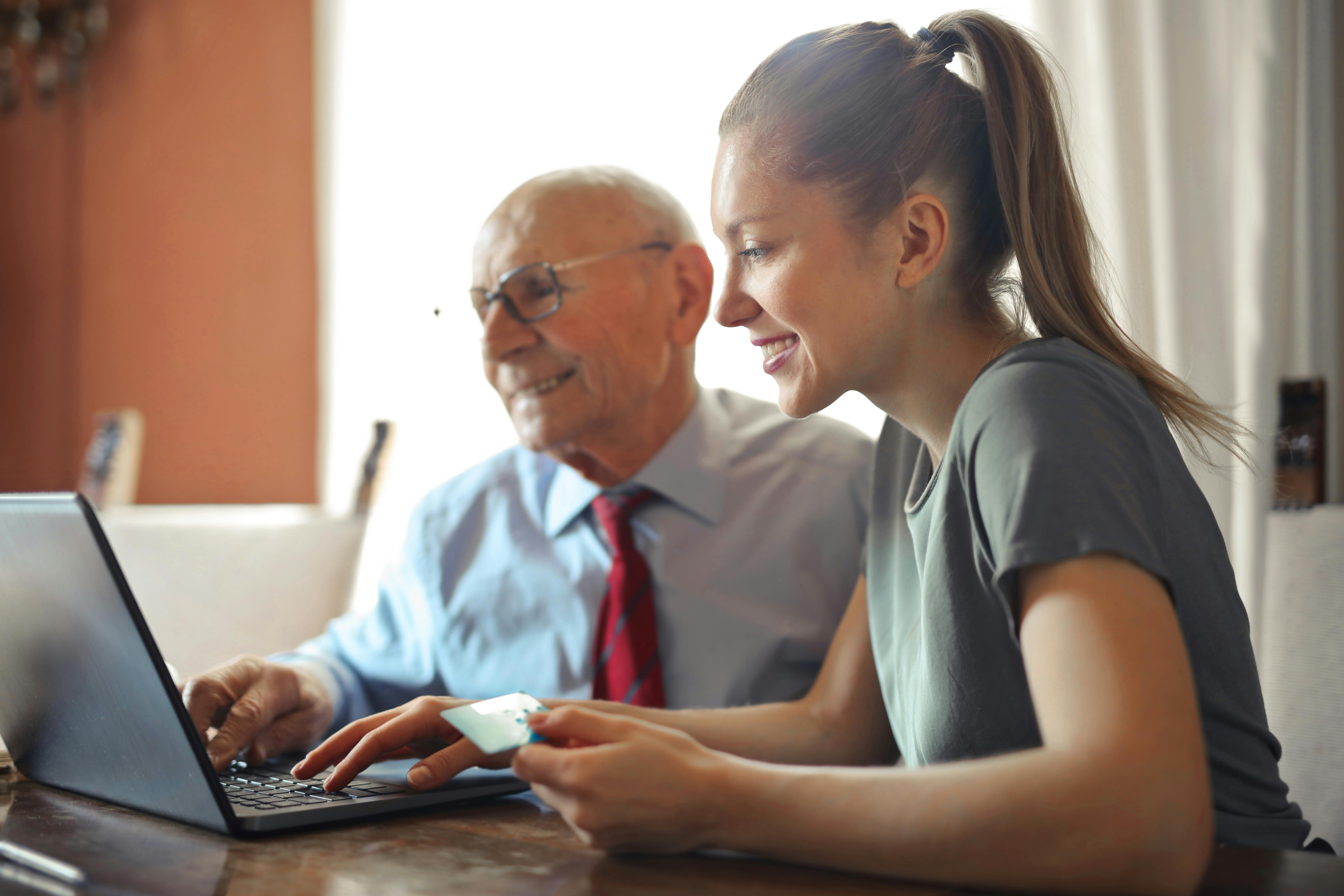 People using laptop